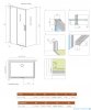 Radaway Idea Gold Kdj kabina 150x110cm lewa złoty połysk/szkło przejrzyste 387045-09-01L/387053-09-01R